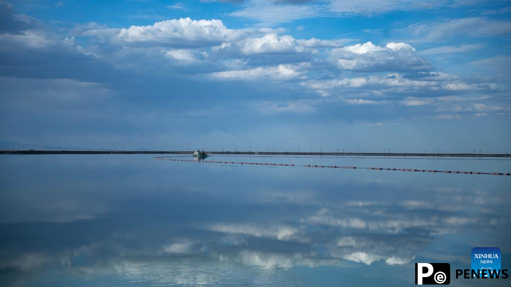 Scenery of Qairhan salt lake in Golmud, NW China
