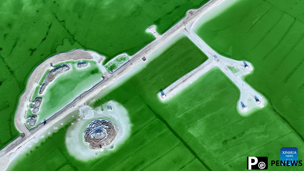 Scenery of Qairhan salt lake in Golmud, NW China