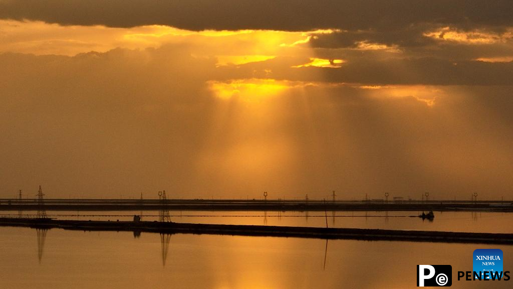 Scenery of Qairhan salt lake in Golmud, NW China