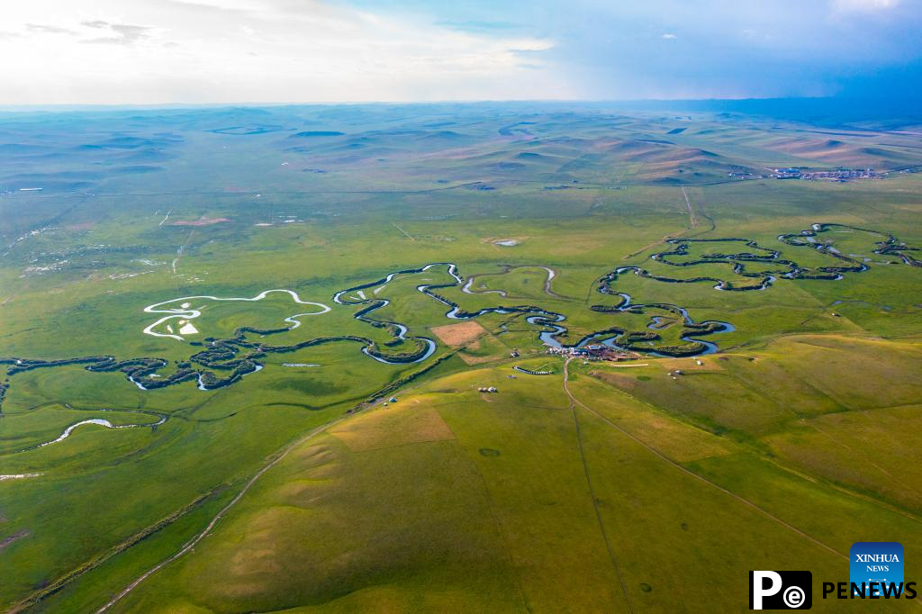 Scenery of grassland in Xilingol League of N China