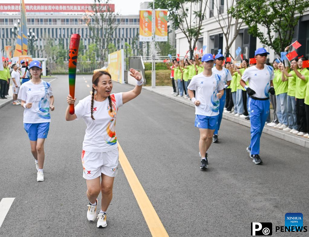 Chengdu Universiade torch relay held in Yibin