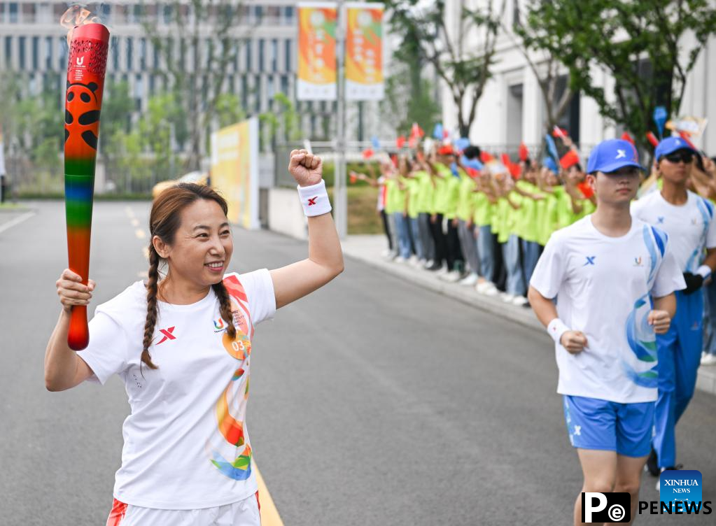 Chengdu Universiade torch relay held in Yibin