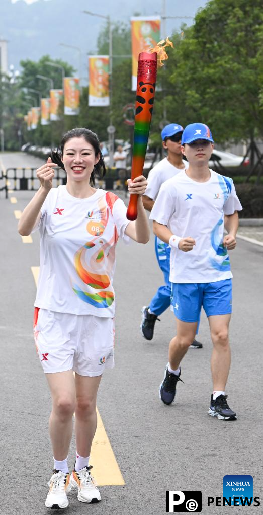 Chengdu Universiade torch relay held in Yibin
