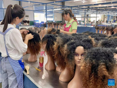 Shaoyang, production and export hub for wig products in C China's Hunan