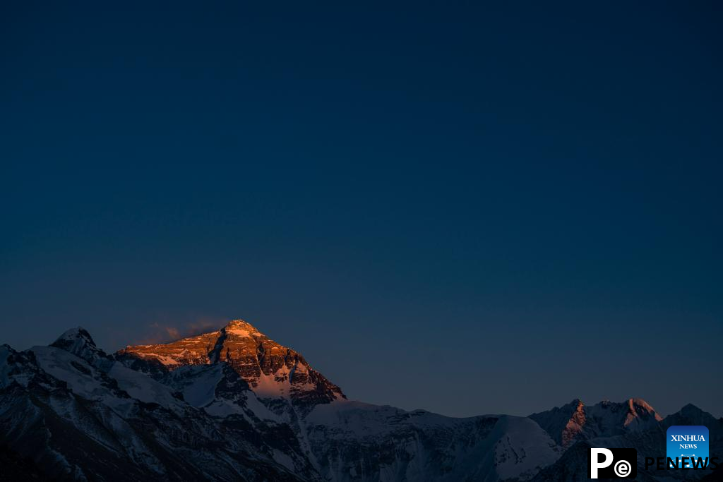 Scenery of Mount Qomolangma in SW China