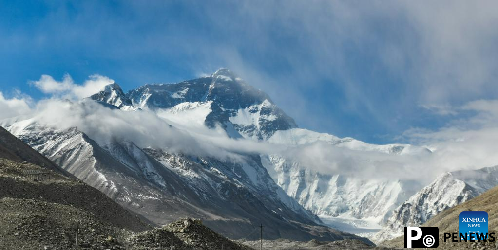 Scenery of Mount Qomolangma in SW China