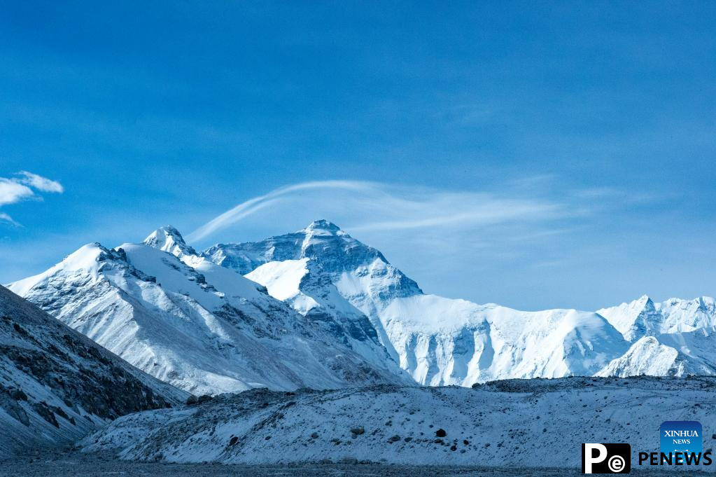 Scenery of Mount Qomolangma in SW China