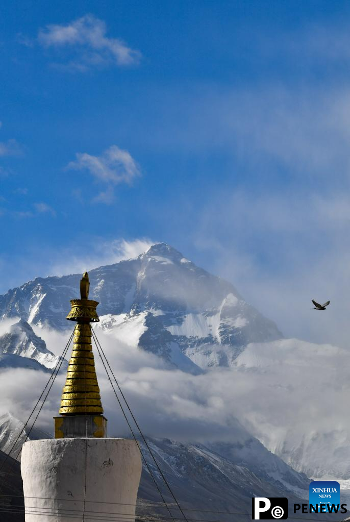 Scenery of Mount Qomolangma in SW China