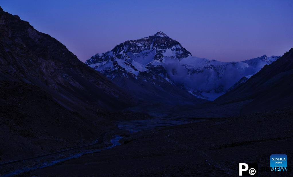 View of Mount Qomolangma in SW China