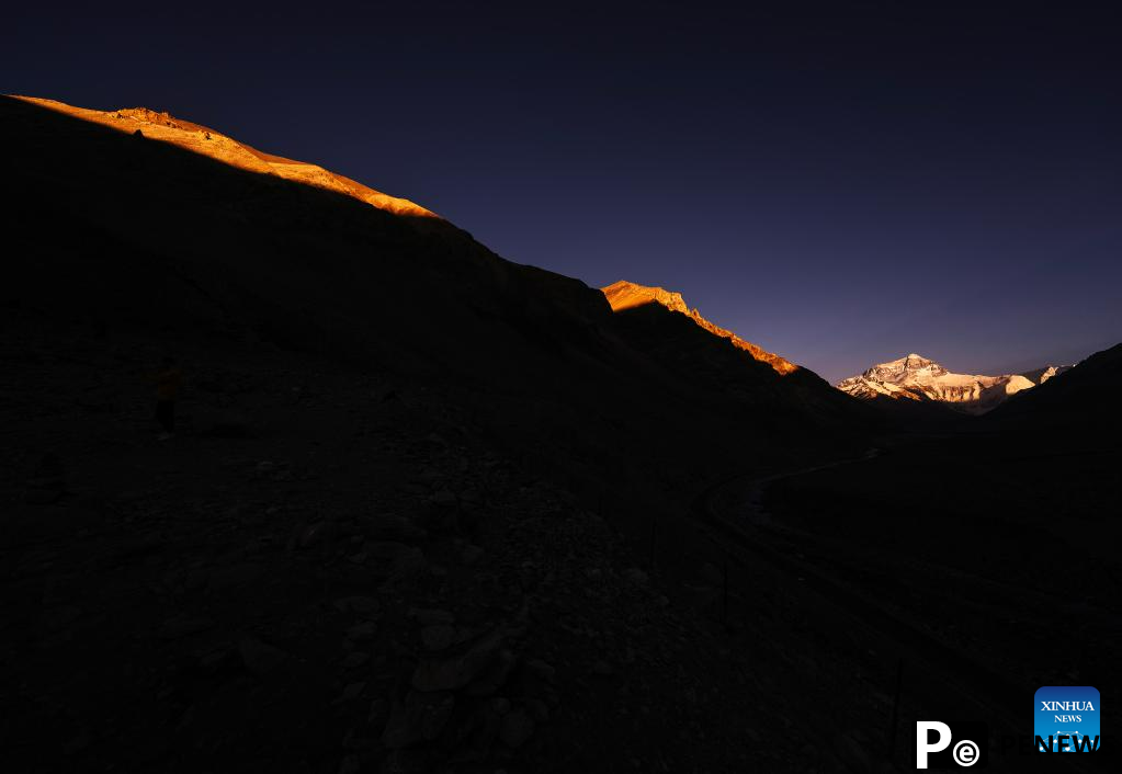 View of Mount Qomolangma in SW China