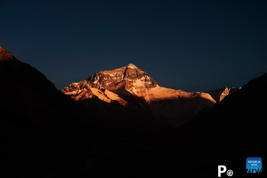 View of Mount Qomolangma in SW China