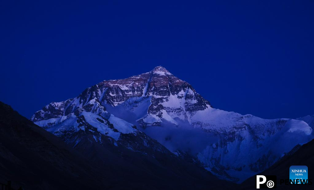 View of Mount Qomolangma in SW China