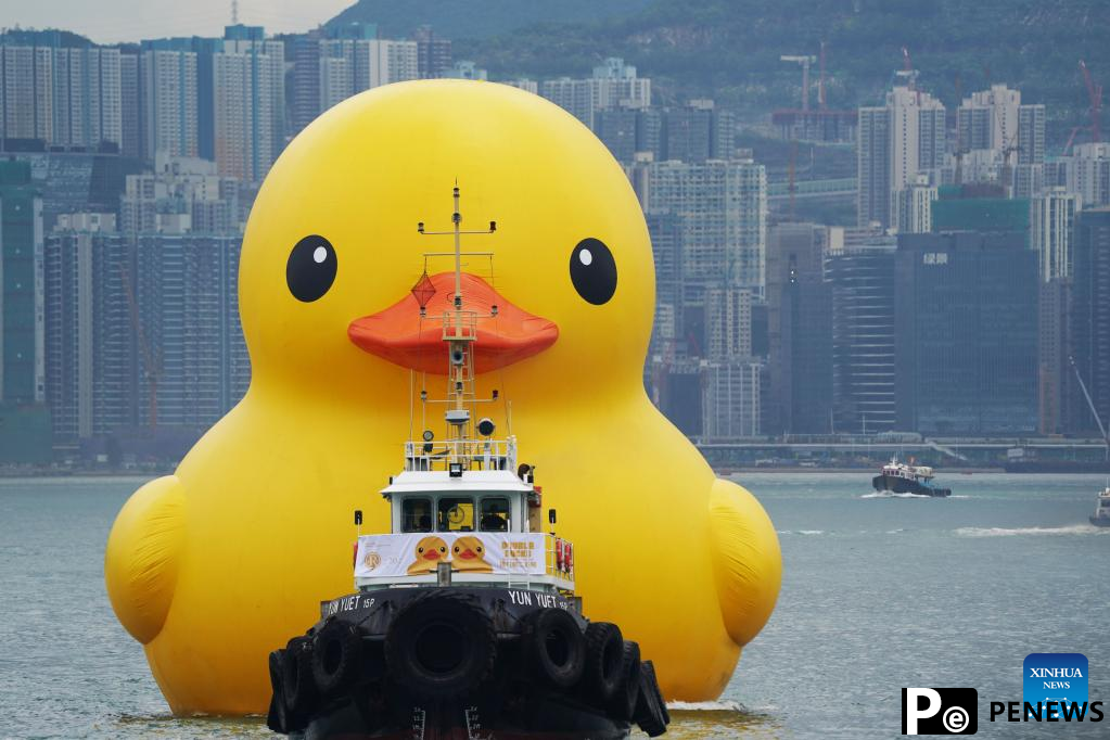 Hong Kong welcomes back its favorite giant rubber ducks after 10 years