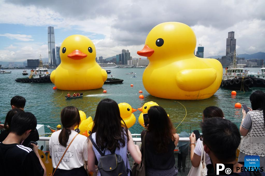 Hong Kong welcomes back its favorite giant rubber ducks after 10 years