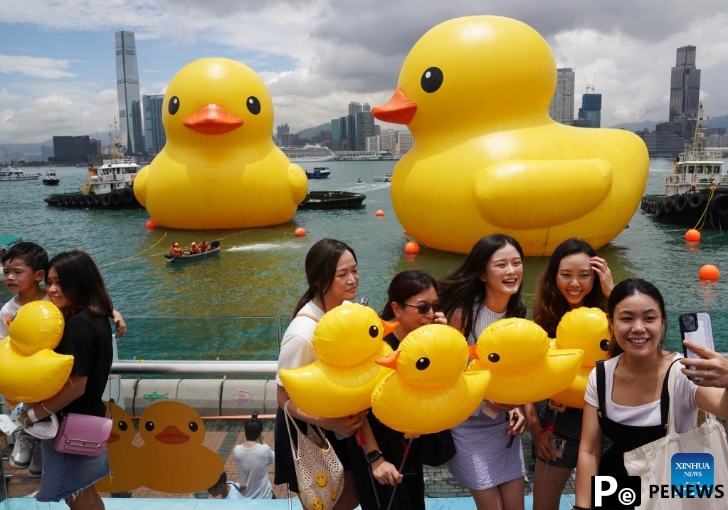 Hong Kong welcomes back its favorite giant rubber ducks after 10 years