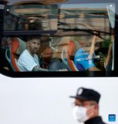 Argentina team arrives ahead of traning session for int'l friendly match