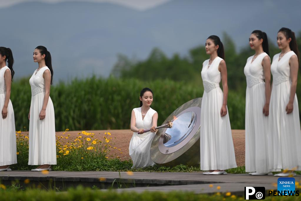 Flame for Hangzhou 2022 Asian Games lit in Liangzhu culture site