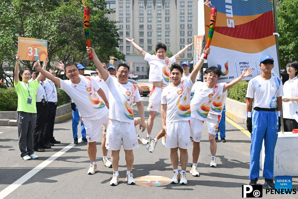 Chengdu Universiade torch relay held in Harbin