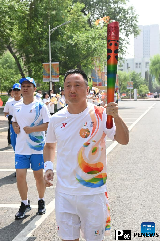 Chengdu Universiade torch relay held in Harbin