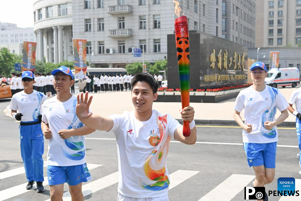 Chengdu Universiade torch relay held in Harbin