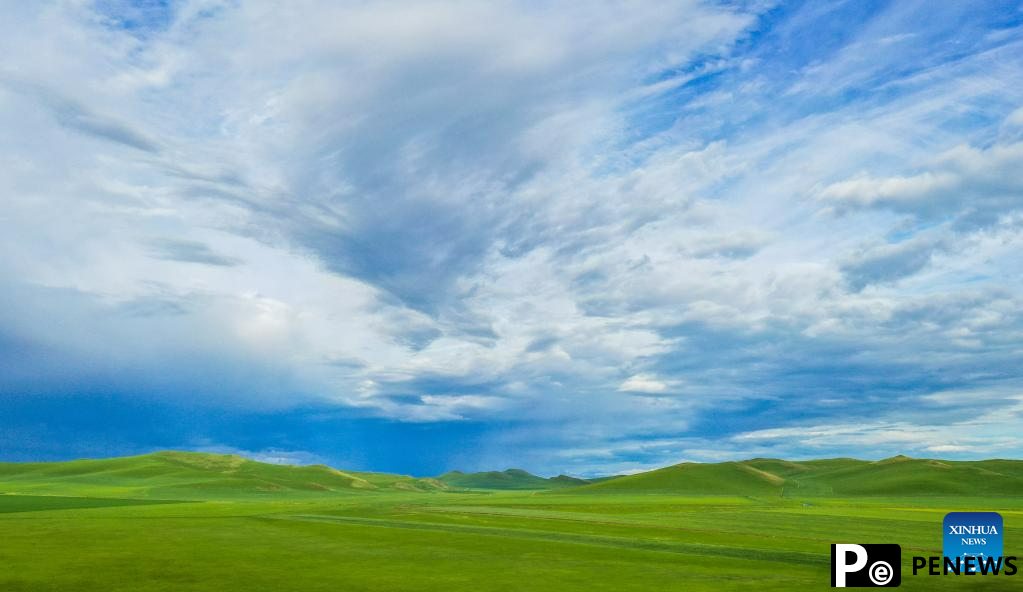 Scenery of grassland in Holin Gol, N China