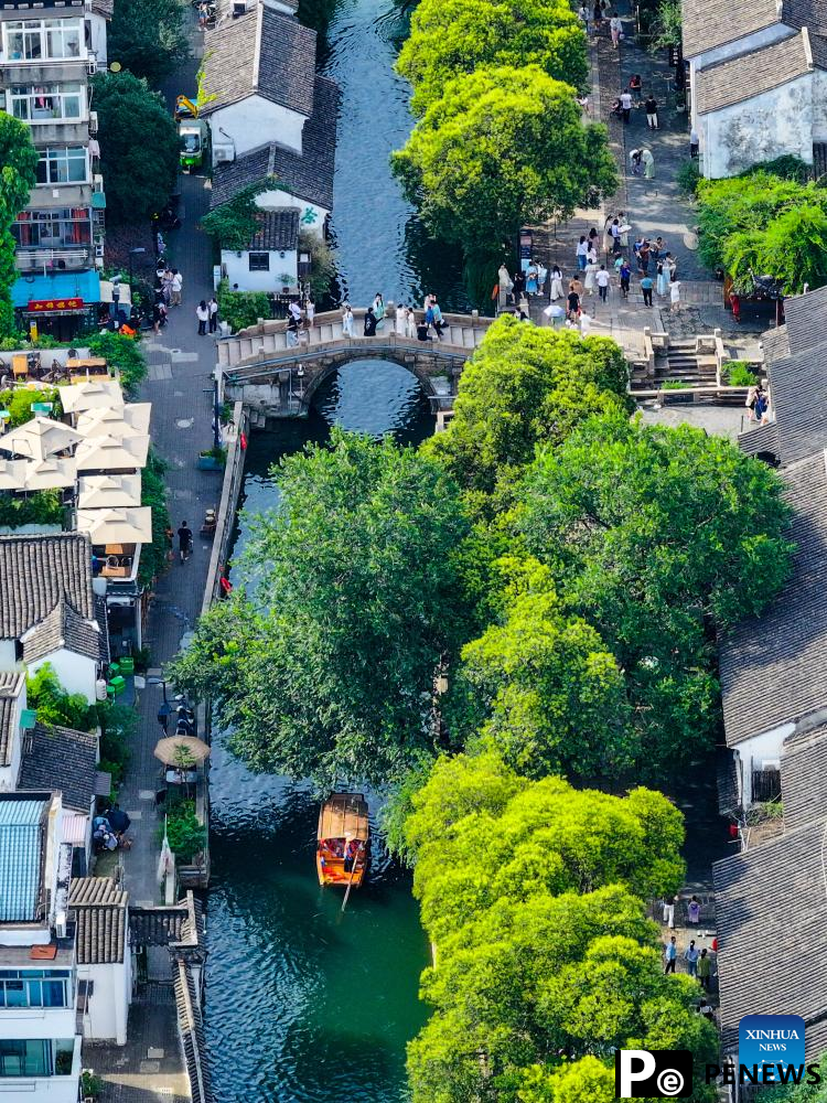 Aerial view of Suzhou, east China