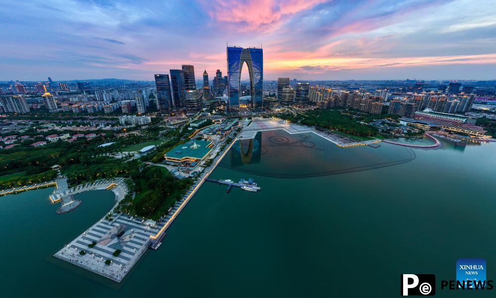 Aerial view of Suzhou, east China