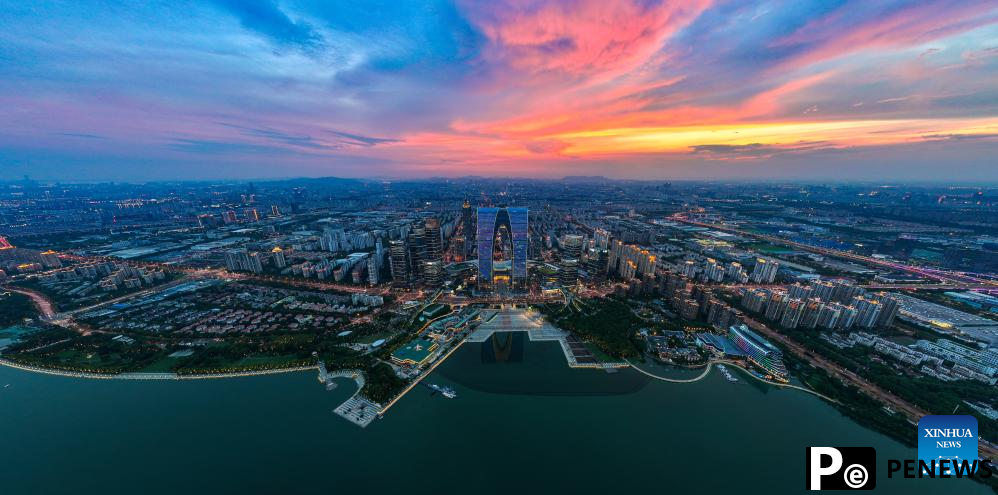 Aerial view of Suzhou, east China