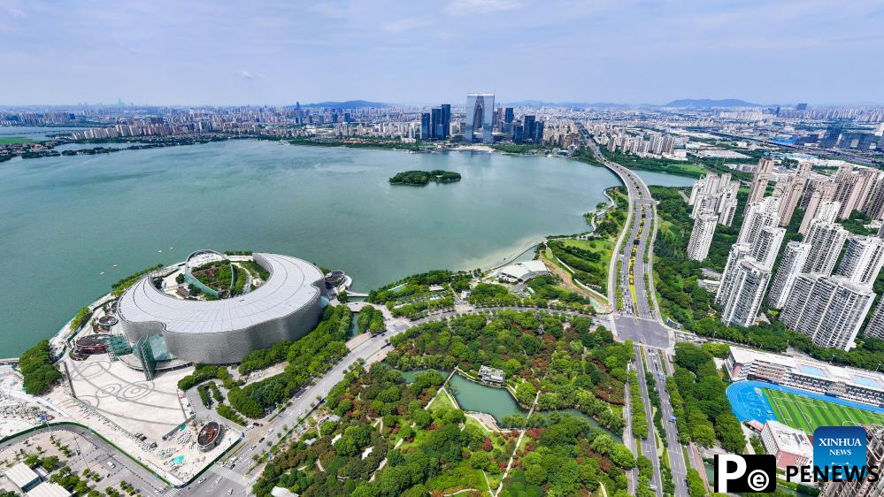 Aerial view of Suzhou, east China