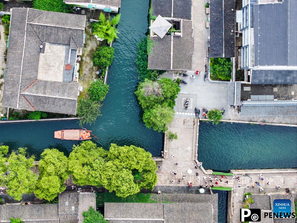 Aerial view of Suzhou, east China