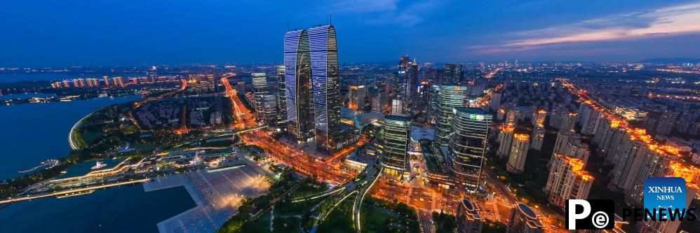 Aerial view of Suzhou, east China