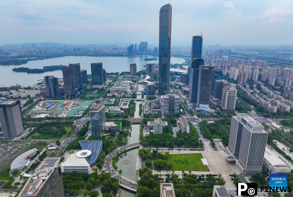 Aerial view of Suzhou, east China