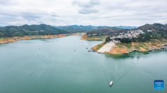 Scenery of Wanfeng Lake in Nanpan river town, SW China