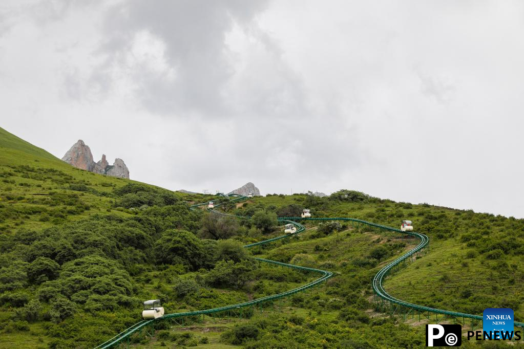 Scenery of Zecha stone forest scenic spot in Luqu County, NW China