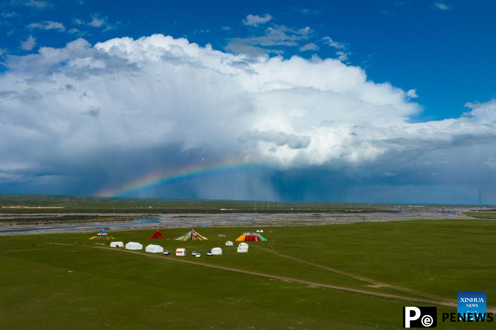 Scenery of grassland in Tianjun County, NW China