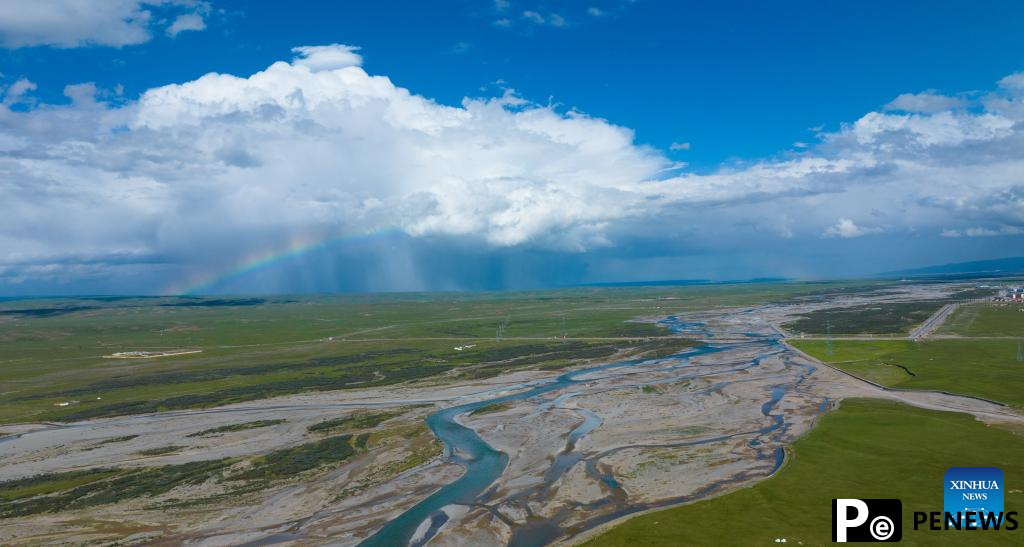 Scenery of grassland in Tianjun County, NW China