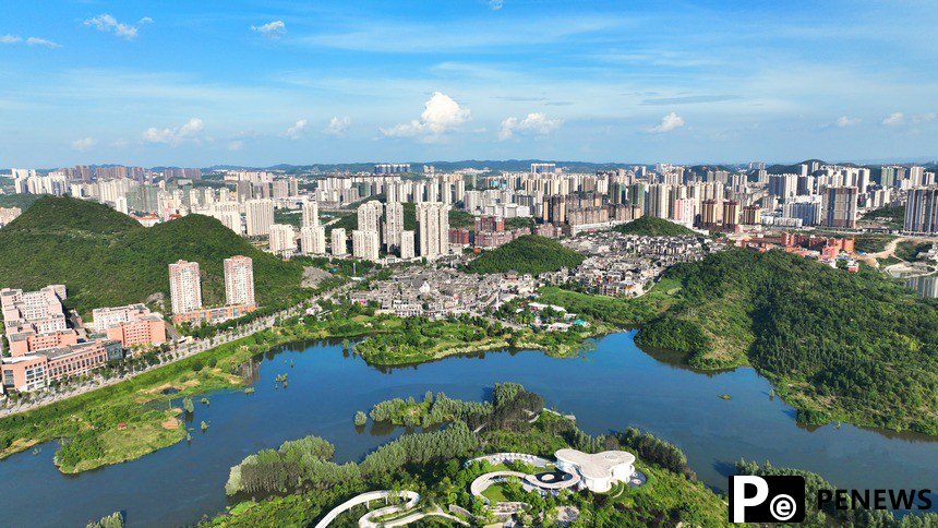 Stunning summer scenery of picturesque Qingzhen in SW China