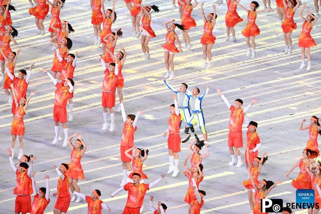 Artists perform during opening ceremony of 4th Asian Para Games in Hangzhou