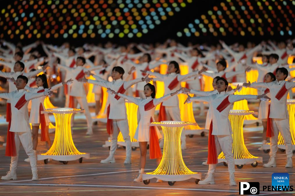 Artists perform during opening ceremony of 4th Asian Para Games in Hangzhou