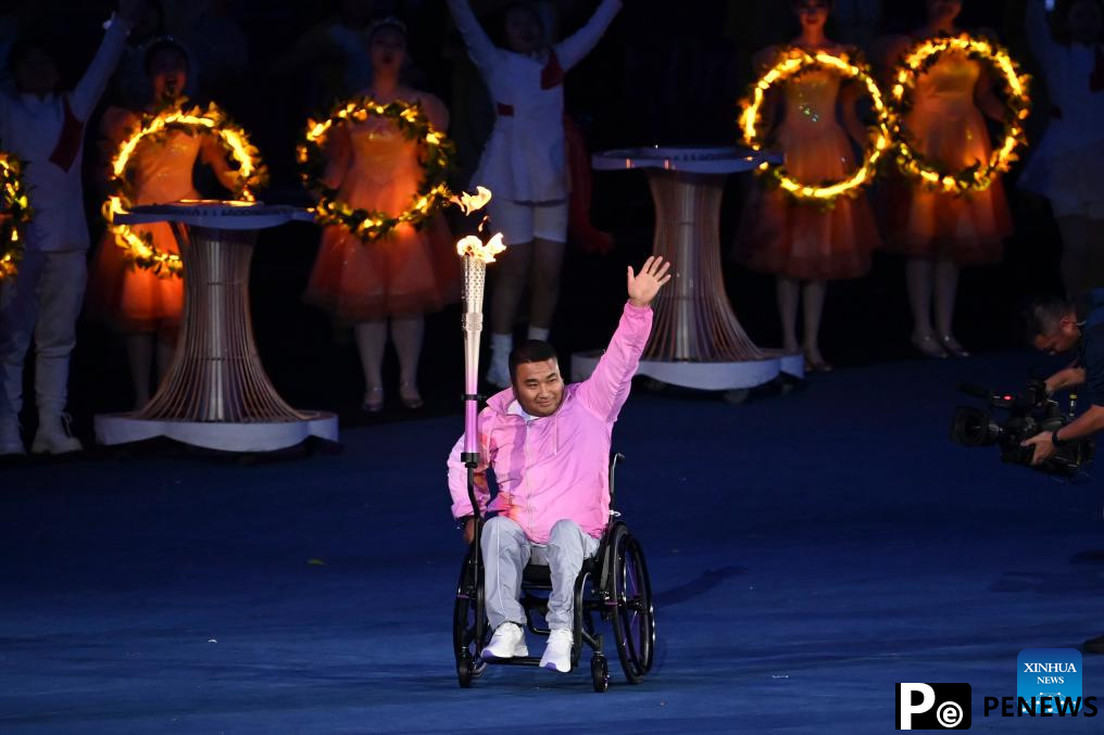 Cauldron lit at opening ceremony of 4th Asian Para Games in Hangzhou