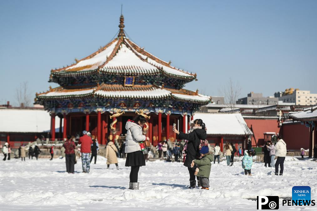 Shenyang Imperial Palace covered in snow