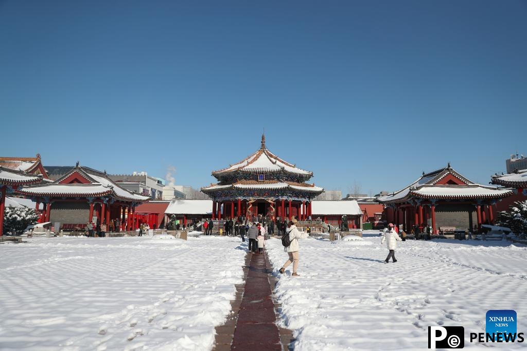 Shenyang Imperial Palace covered in snow