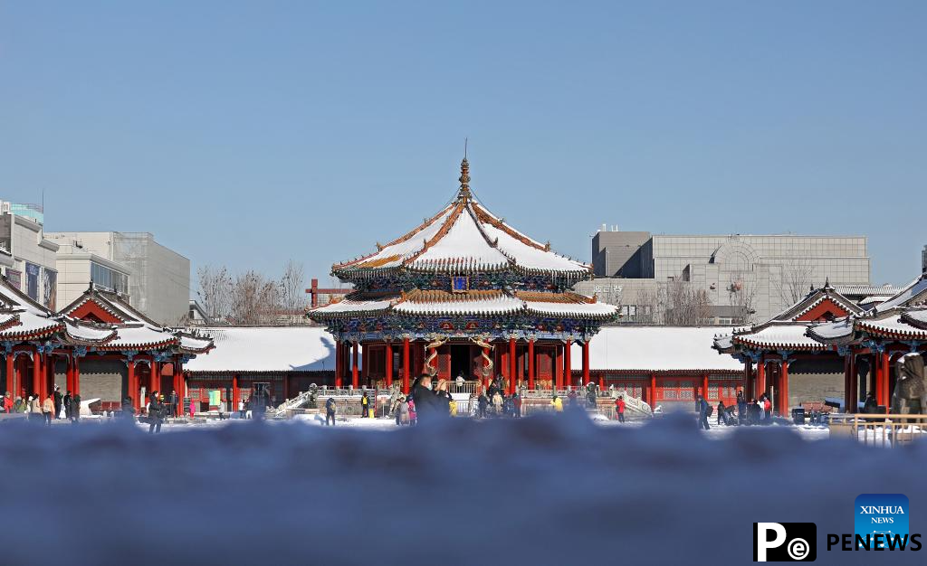 Shenyang Imperial Palace covered in snow