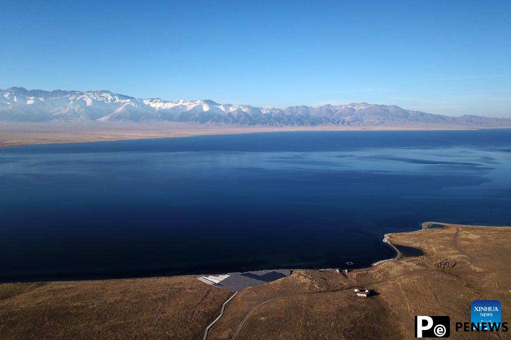 Autumn scenery of Sayram Lake in China