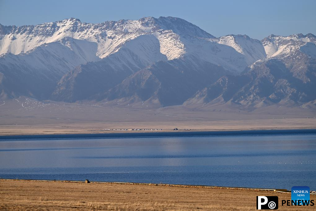 Autumn scenery of Sayram Lake in China