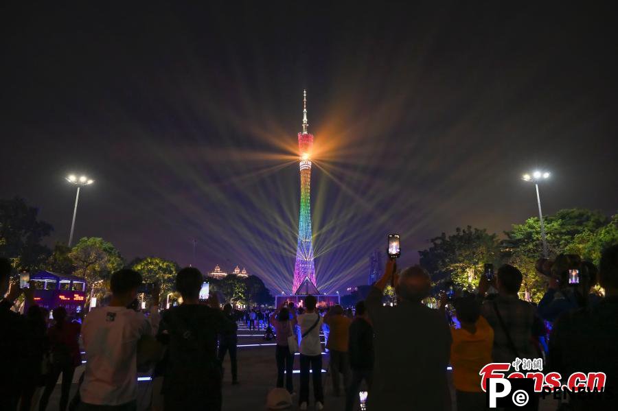 Guangzhou lighted up for international light festival