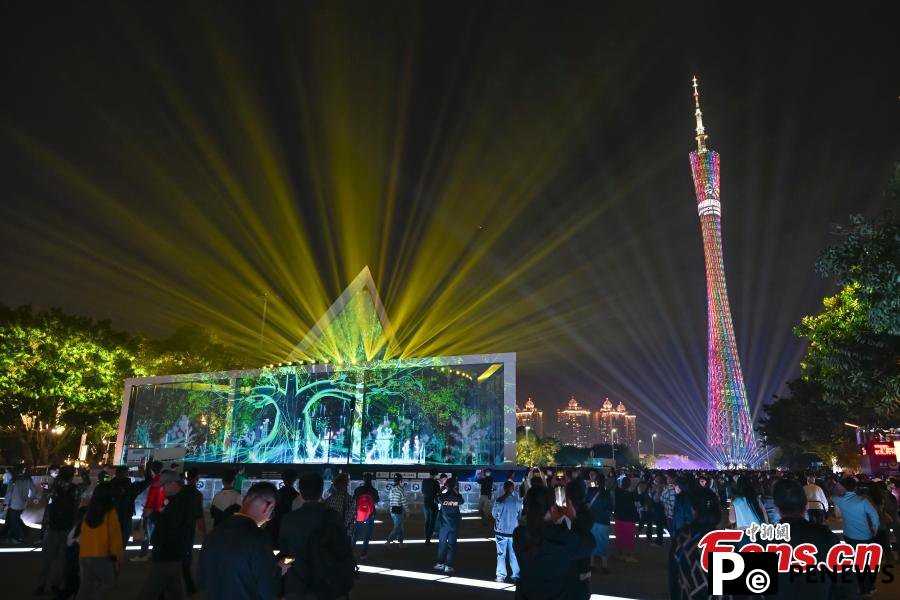 Guangzhou lighted up for international light festival