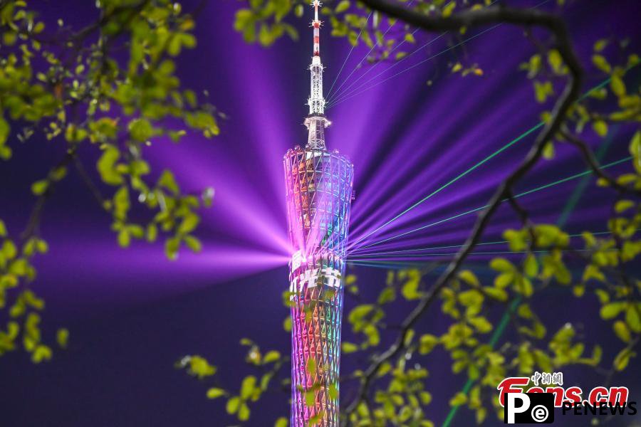 Guangzhou lighted up for international light festival