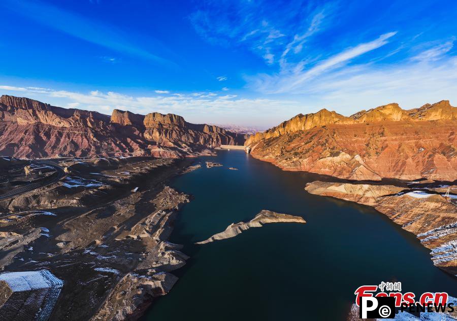 Danxia landform after snow in Xinjiang