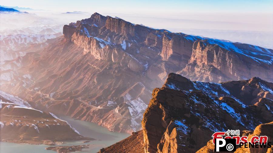 Danxia landform after snow in Xinjiang